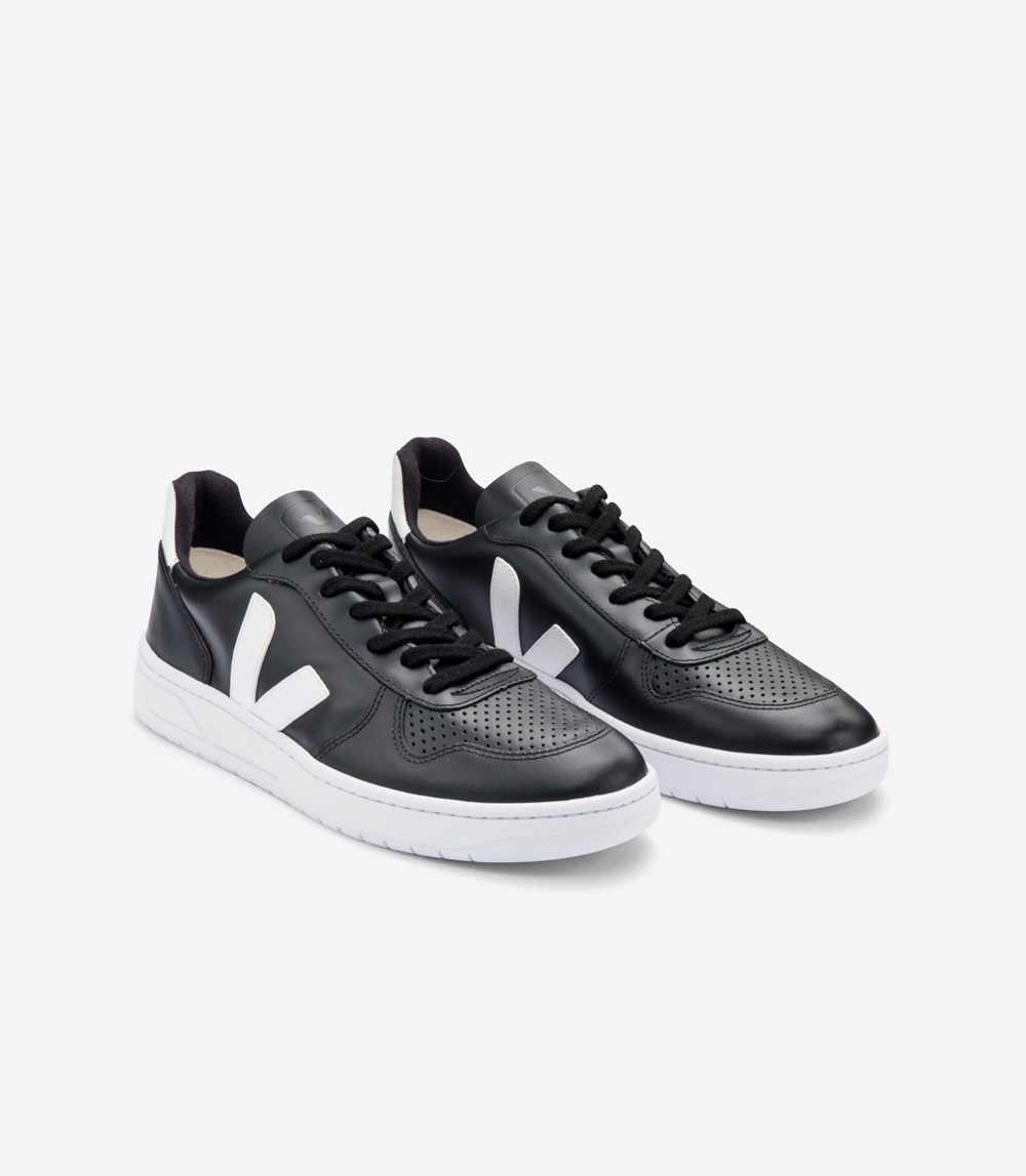 Veja Sneakers Dam - V-10 Läder - Nigga/Vita - 531879-AOZ